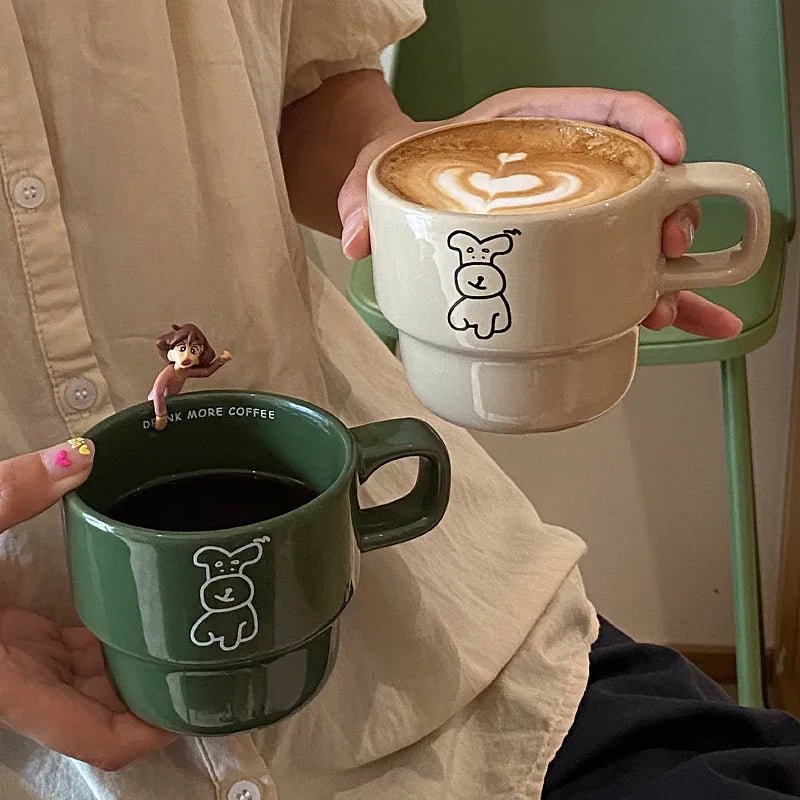 Cartoon Dog Ceramic Coffee Cup - The House Of BLOC