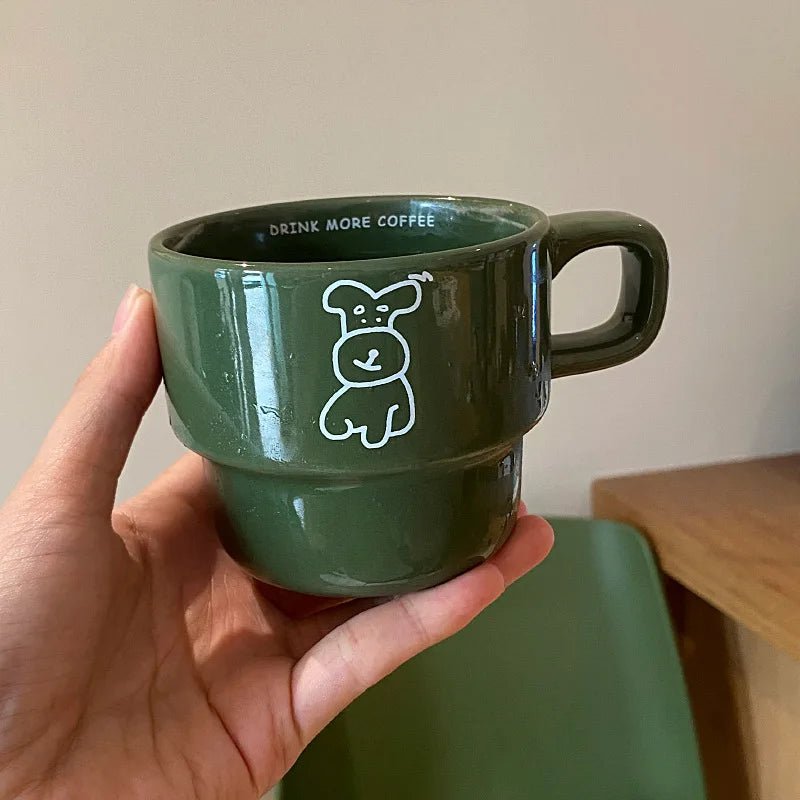 Cartoon Dog Ceramic Coffee Cup - The House Of BLOC