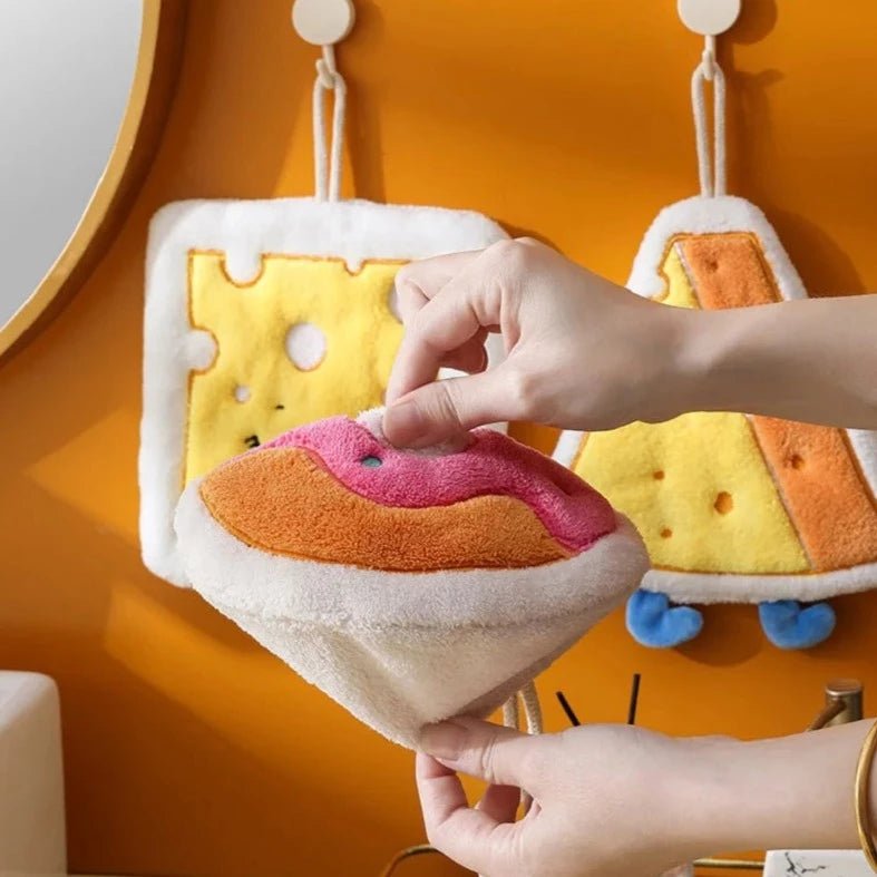 Cartoon Fleece Food Shaped Hand Towel - The House Of BLOC