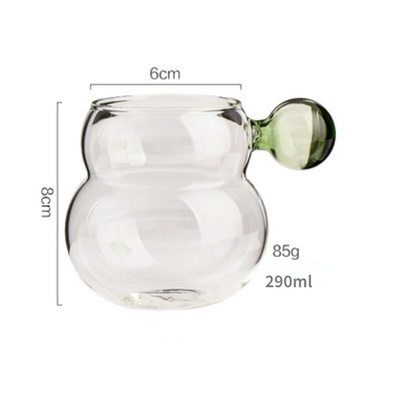 Cartoon Heat Resistant Glass Ball Handle Mug - The House Of BLOC