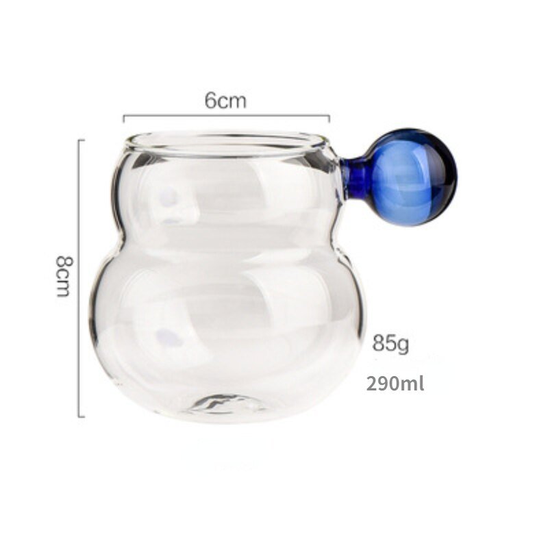 Cartoon Heat Resistant Glass Ball Handle Mug - The House Of BLOC