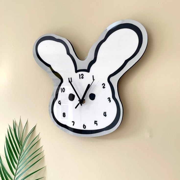 Cartoon Rabbit Ears Wall Clock - The House Of BLOC