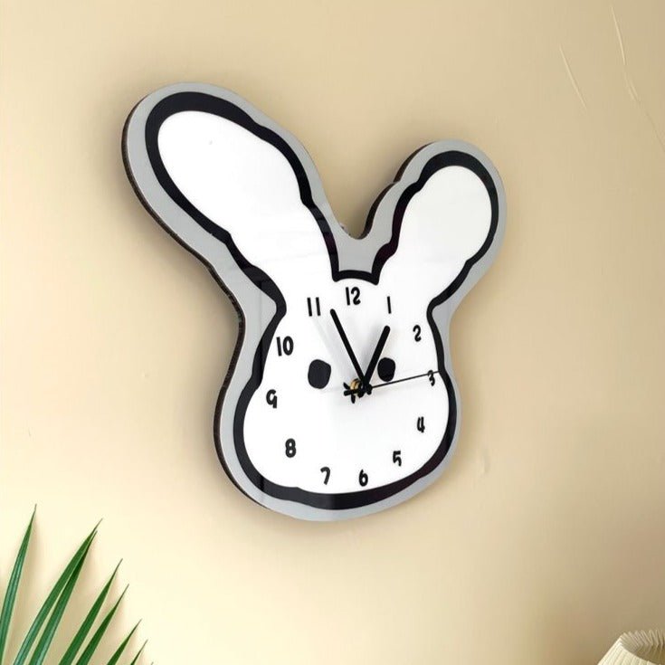 Cartoon Rabbit Ears Wall Clock - The House Of BLOC