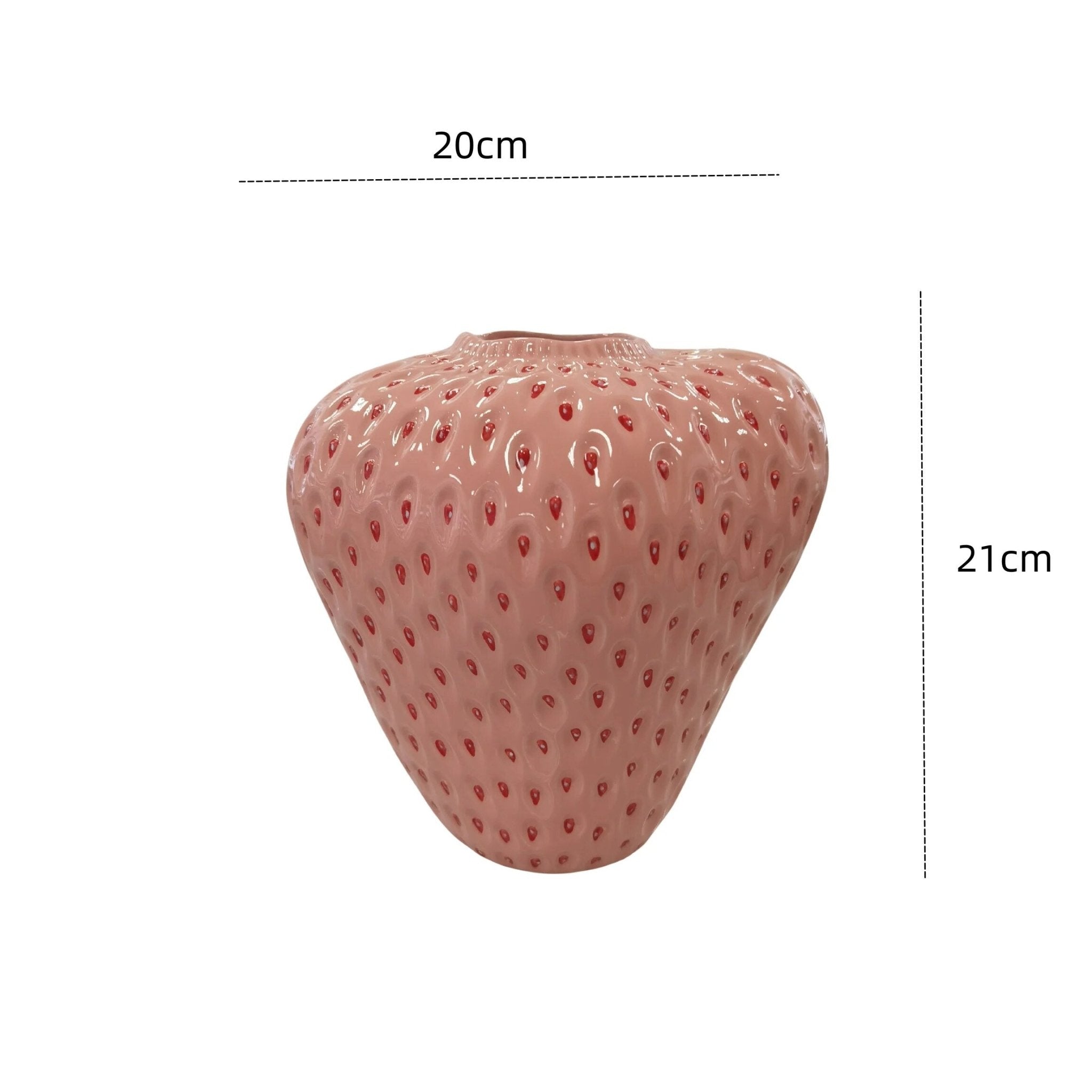 Cartoon Strawberry Ceramic Vase - The House Of BLOC