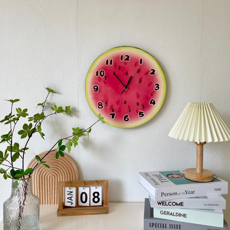 Cartoon Watermelon Fruit Wall Clock - The House Of BLOC