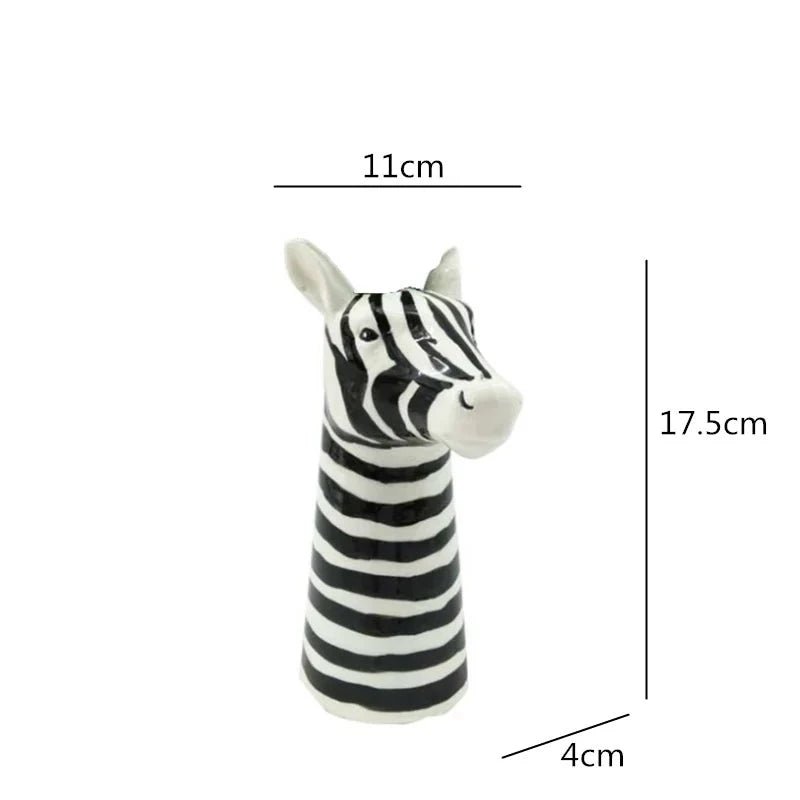 Ceramic Black and White Zebra Vase - The House Of BLOC