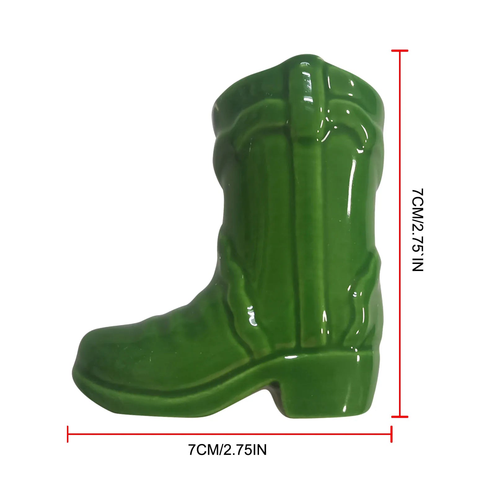 Ceramic Cowboy Boot Match Stick Holder With Striker - The House Of BLOC