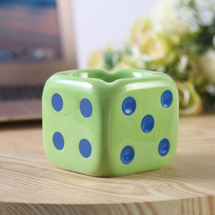 Ceramic Dice Shaped Ashtray - The House Of BLOC