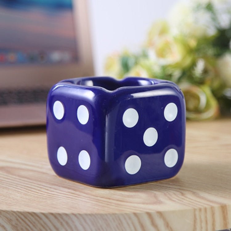 Ceramic Dice Shaped Ashtray - The House Of BLOC