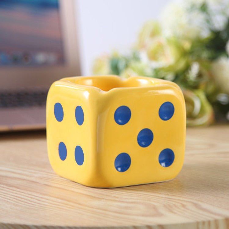 Ceramic Dice Shaped Ashtray - The House Of BLOC