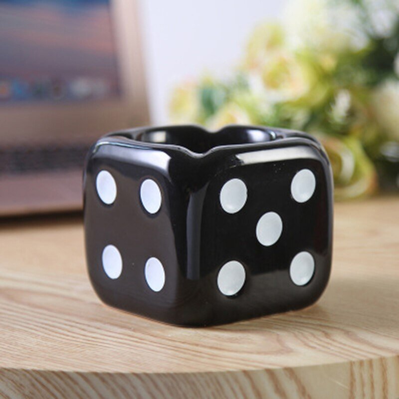 Ceramic Dice Shaped Ashtray - The House Of BLOC