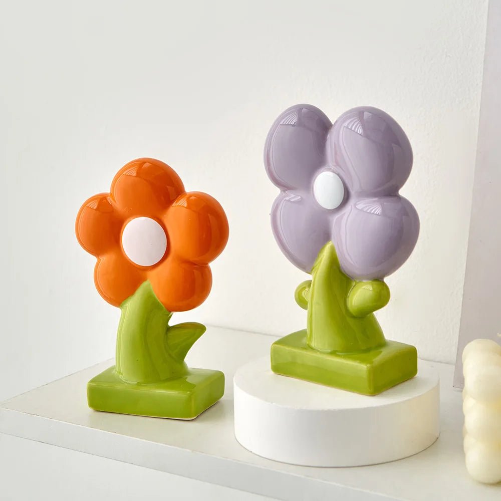 Ceramic Pastel Flower Desk Ornament - The House Of BLOC