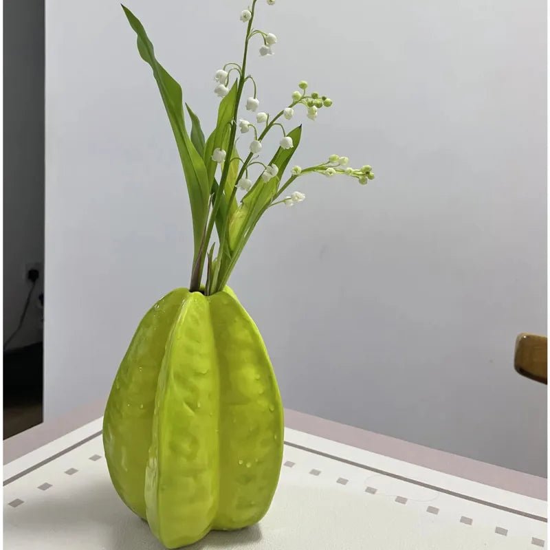 Ceramic Star Fruit Flower Vase - The House Of BLOC