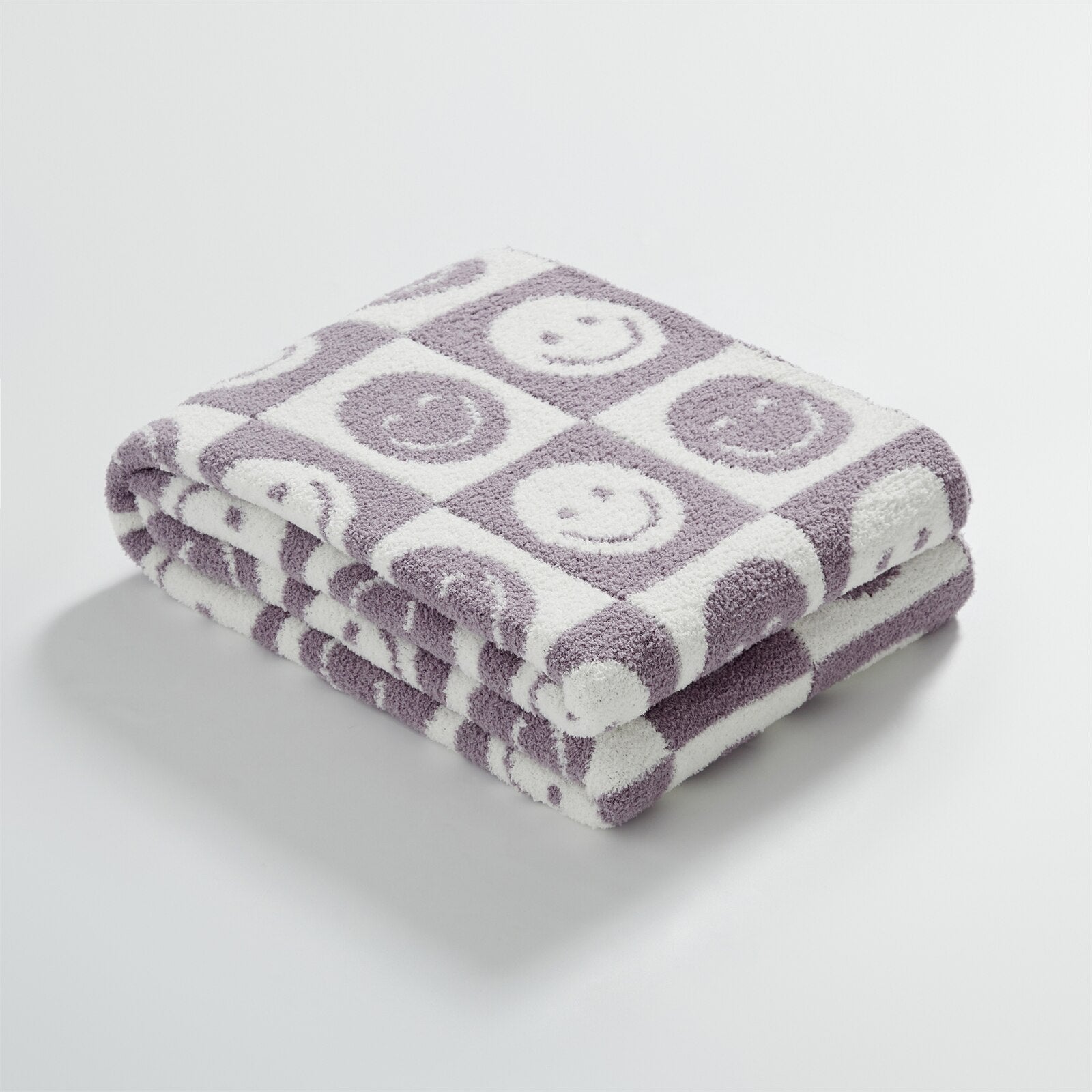 Chequered 'Smile' Meme Pattern Checked Blanket - The House Of BLOC