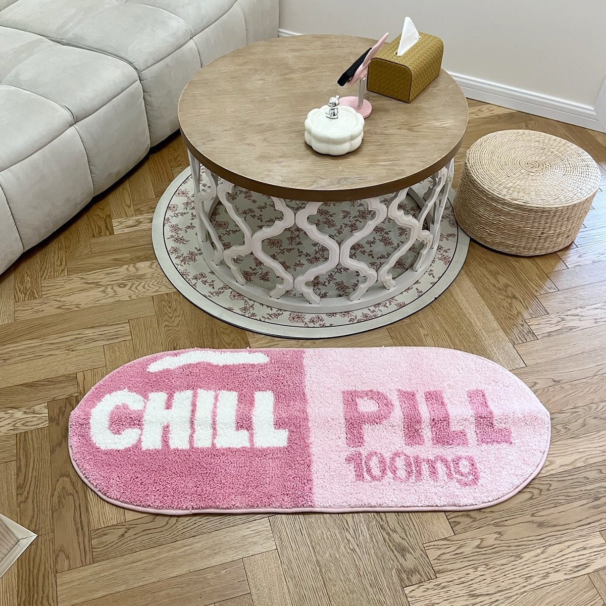 Chill Pill Oval Tufted Rug - The House Of BLOC