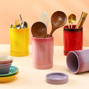 Coloured Ceramic Kitchen Utensil Organiser - The House Of BLOC
