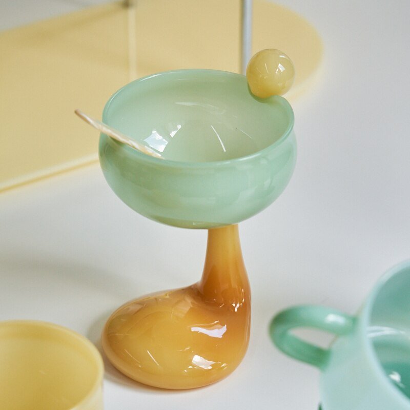 Coloured Glass Cup Goblets - The House Of BLOC