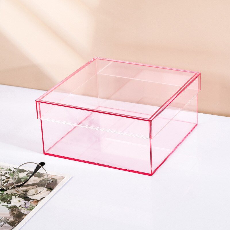 Colourful Acrylic Storage Organiser Box With Lid - The House Of BLOC