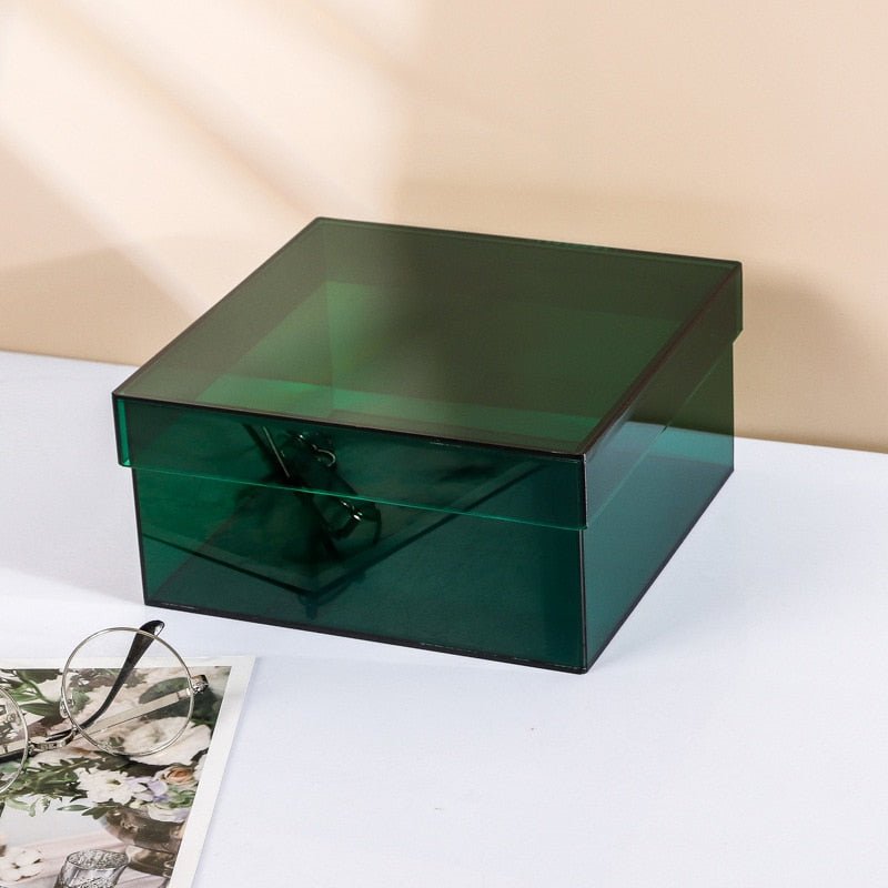 Colourful Acrylic Storage Organiser Box With Lid - The House Of BLOC