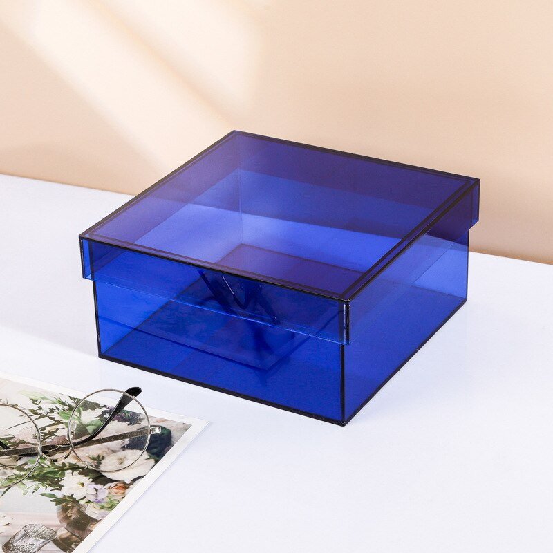 Colourful Acrylic Storage Organiser Box With Lid - The House Of BLOC