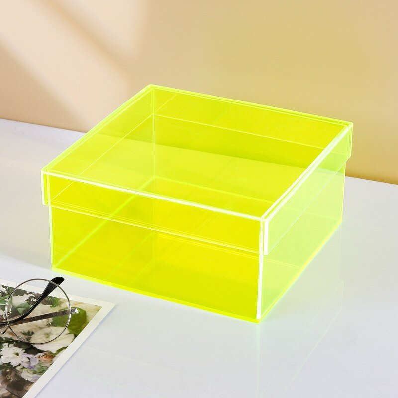 Colourful Acrylic Storage Organiser Box With Lid - The House Of BLOC