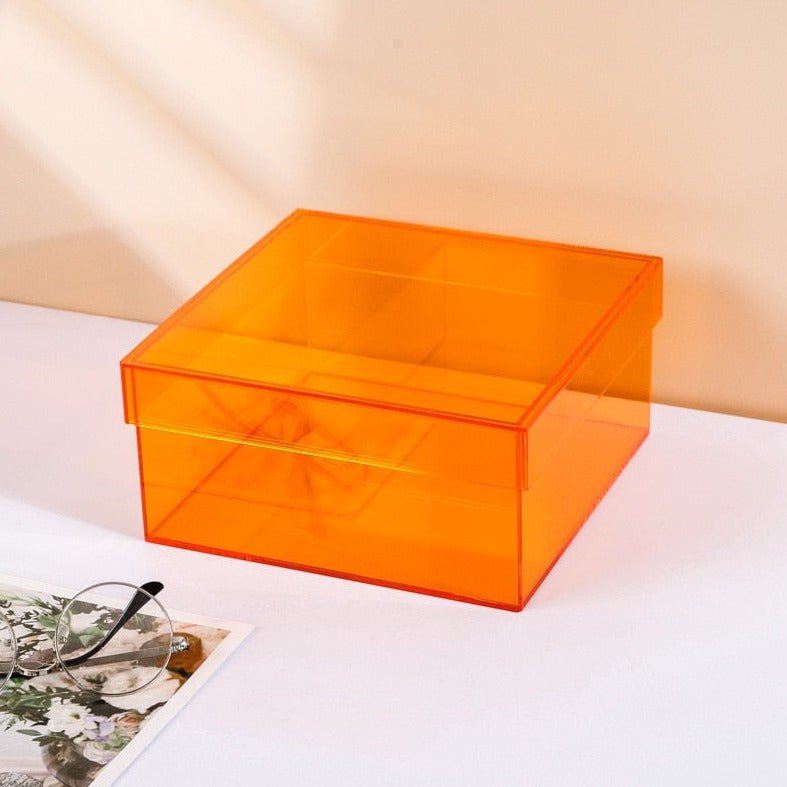 Colourful Acrylic Storage Organiser Box With Lid - The House Of BLOC