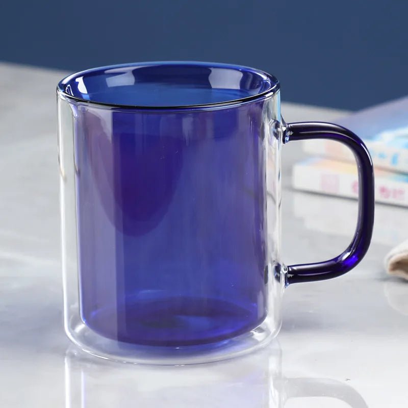 Colourful Glass Double Walled Coffee Mug - The House Of BLOC