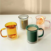 Colourful Glass Double Walled Coffee Mug - The House Of BLOC