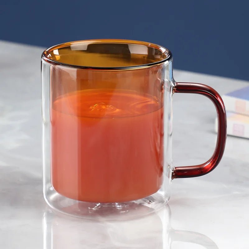 Colourful Glass Double Walled Coffee Mug - The House Of BLOC