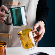 Colourful Glass Double Walled Coffee Mug - The House Of BLOC