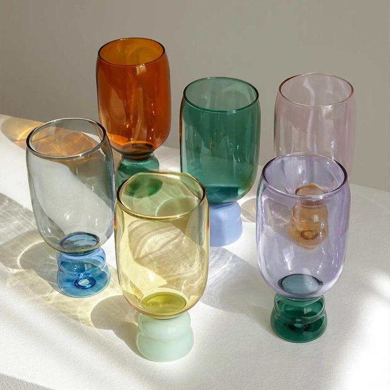 Colourful Handmade Champagne Glass - The House Of BLOC