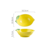 Colourful Lemon Shaped Plate And Bowl Tableware Set - The House Of BLOC