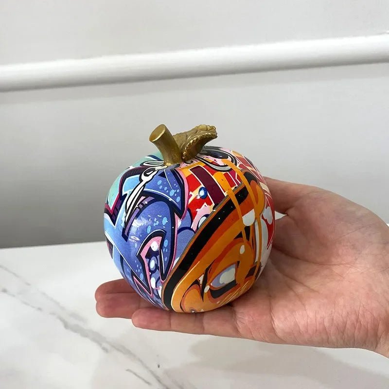 Colourful Resin Graffiti Apple Ornament - The House Of BLOC