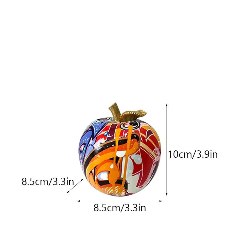 Colourful Resin Graffiti Apple Ornament - The House Of BLOC