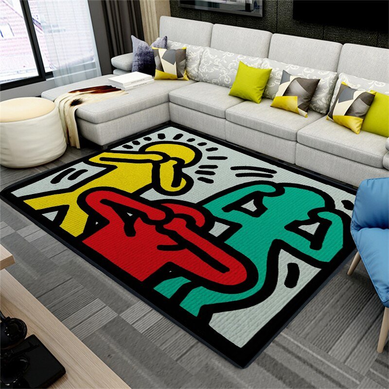 Colourful Retro Abstract Style Rug - The House Of BLOC