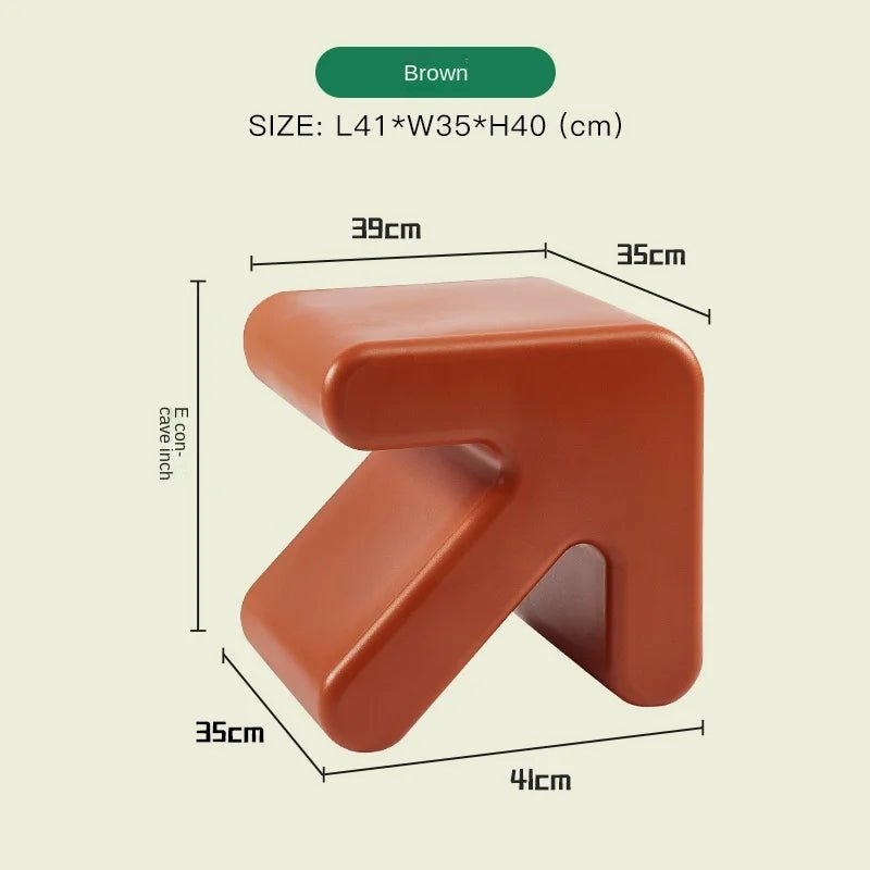 Colourful Thickened Plastic Arrow Shape Stool - The House Of BLOC