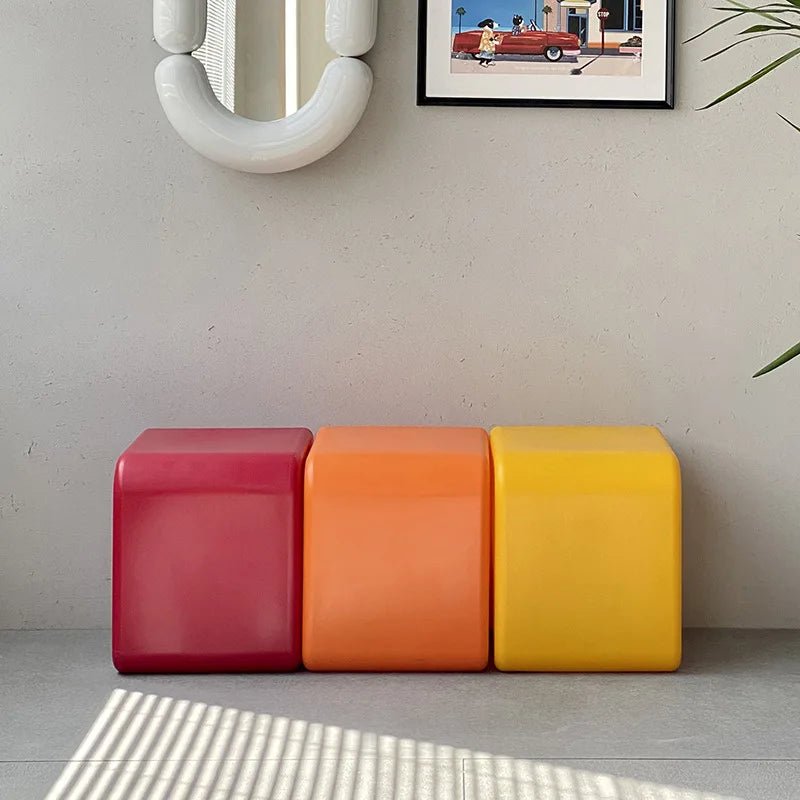 Colourful Thickened Plastic Arrow Shape Stool - The House Of BLOC