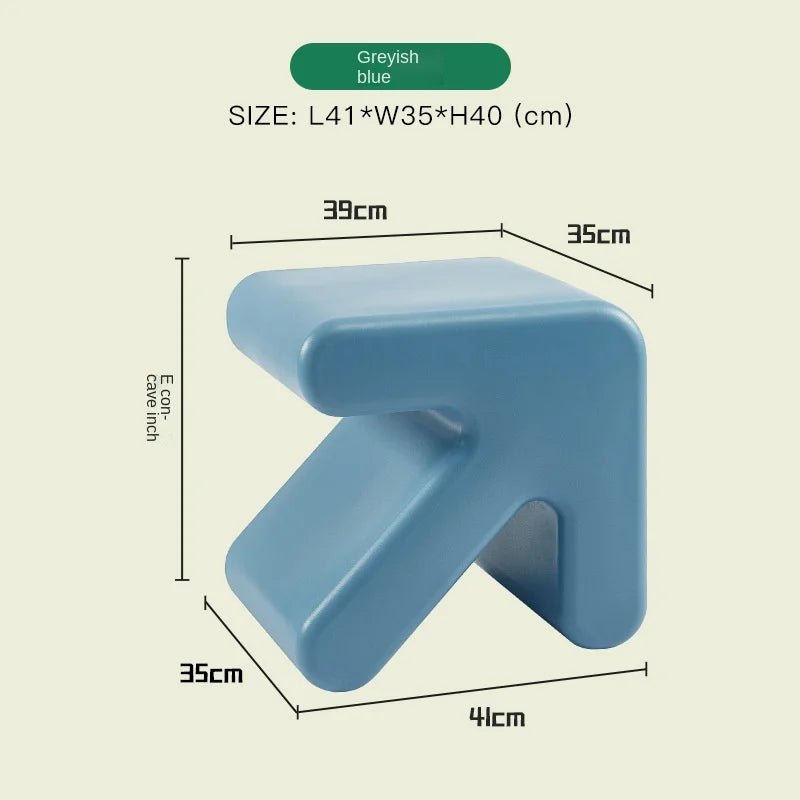 Colourful Thickened Plastic Arrow Shape Stool - The House Of BLOC