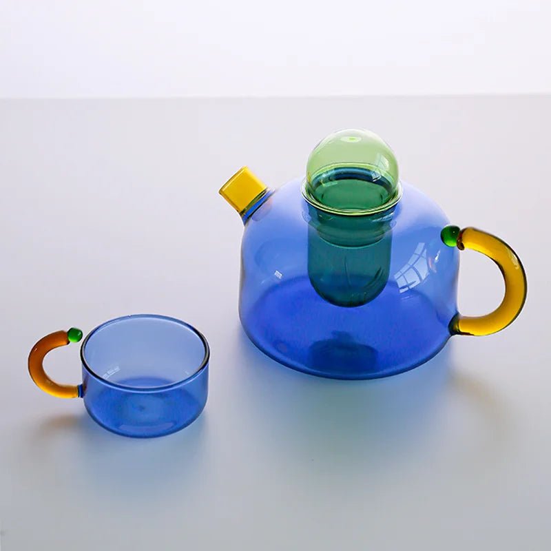 Contrasting Colour Translucent Kettle & Mug Set - The House Of BLOC