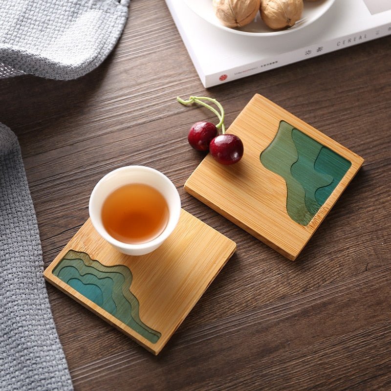 Creative Bamboo Style Tea Coaster - The House Of BLOC