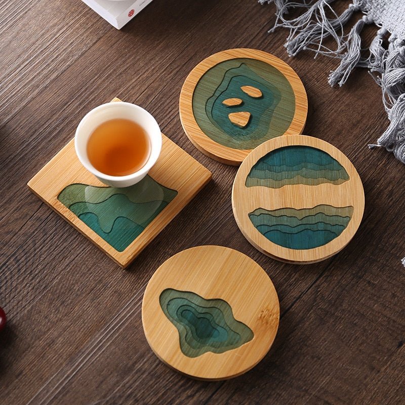 Creative Bamboo Style Tea Coaster - The House Of BLOC