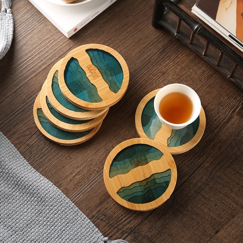 Creative Bamboo Style Tea Coaster - The House Of BLOC