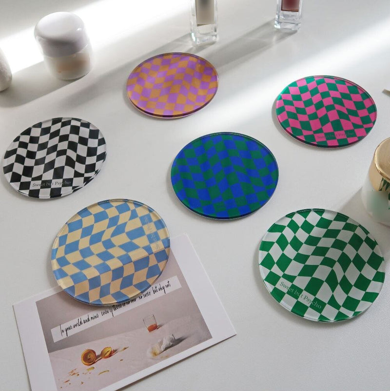 Creative Checkerboard Pattern Coaster - The House Of BLOC