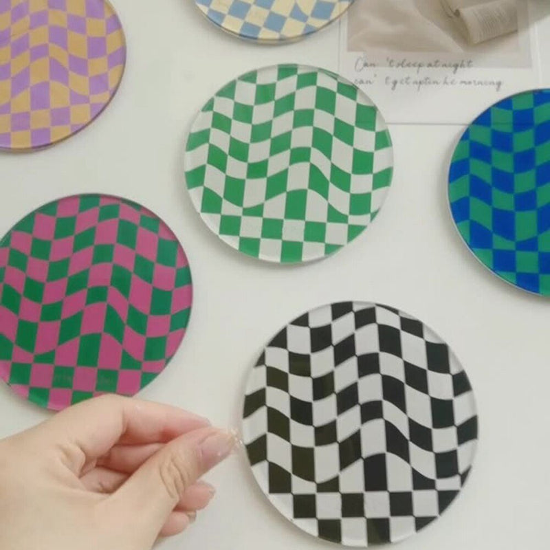 Creative Checkerboard Pattern Coaster - The House Of BLOC