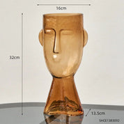 Creative Glass Head Shape Decorative Vase - The House Of BLOC