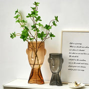 Creative Glass Head Shape Decorative Vase - The House Of BLOC