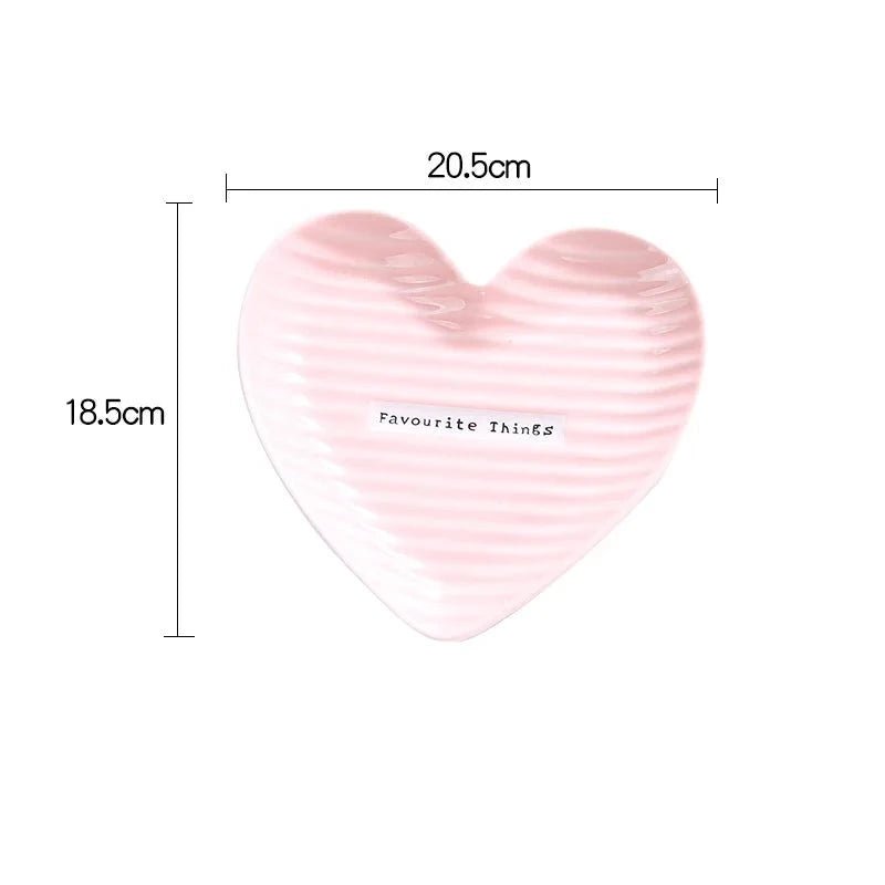 Creative Heart Shape Ceramic Plate - The House Of BLOC