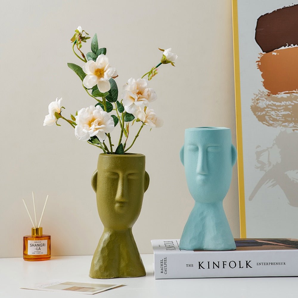 Creative Modern Ceramic 'Face' Vase - The House Of BLOC