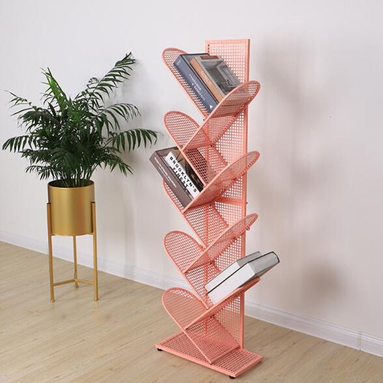 Creative Tree Shaped Iron Grid Bookshelf - The House Of BLOC