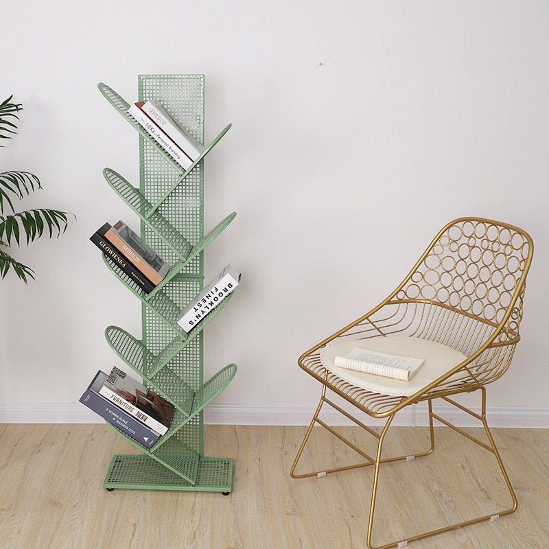 Creative Tree Shaped Iron Grid Bookshelf - The House Of BLOC